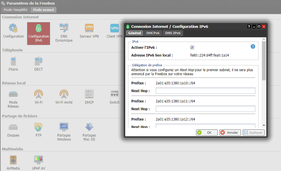 Comment désactiver l’IPV6 chez Free, pour gagner du débit vers l'ipTV 5 Room IPTV Abonnement IPTV